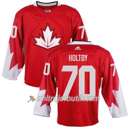 Kanada Tröja Braden Holtby 70 World Cup 2016 Röd
